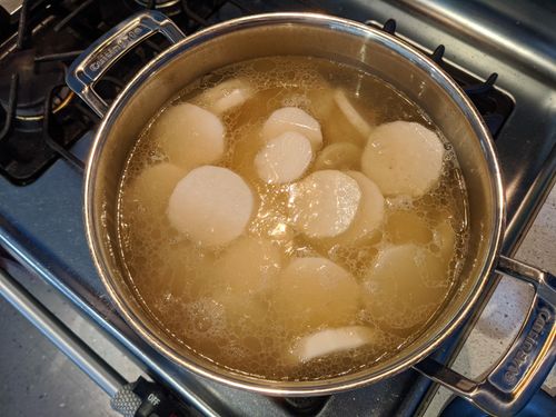 Radishes with water