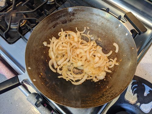 Onions cooked