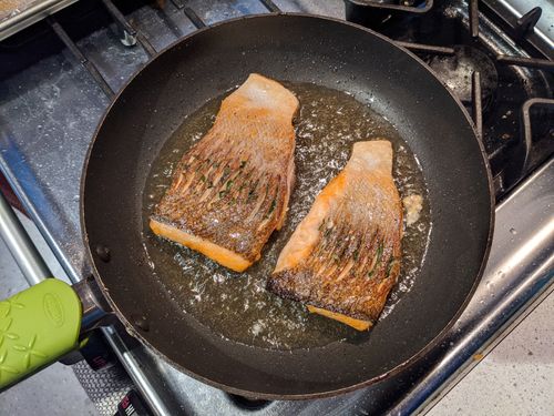 Salmon flipped