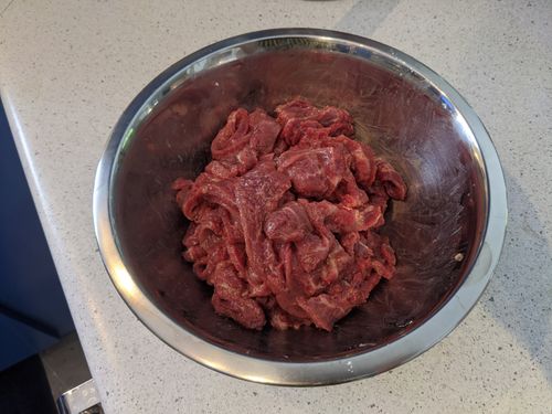 Beef marinated