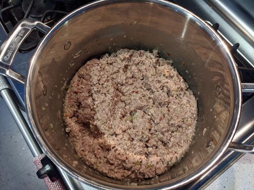 Meat cooked