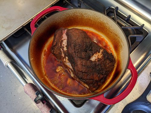 Pork braised