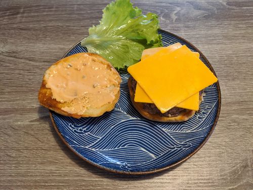 Open faced burger
