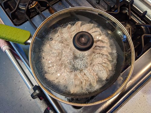 Dumplings covered