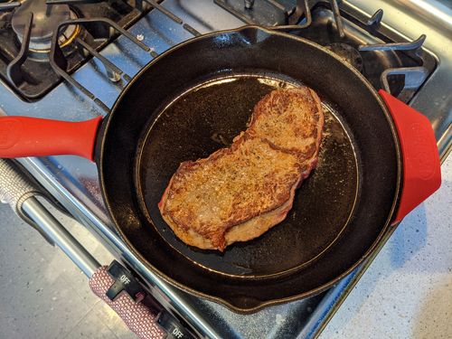 Steak seared