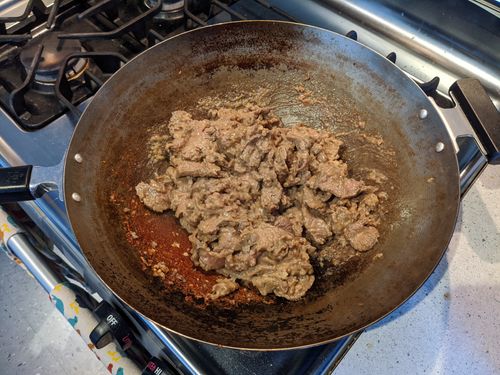 Beef after stir fry